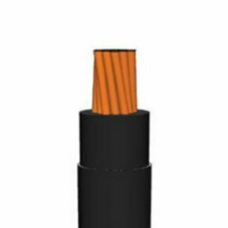 UNIFIED WIRE & CABLE 12 AWG UL THHN Building Wire, Bare copper, 19 Strand, PVC, 600V, Black, Sold by the FT 1219BTHHN-0-2.5M